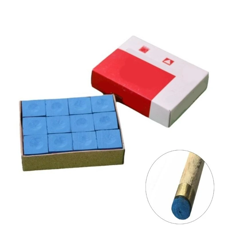 

12Pcs Billiard Cue Tip Chalk Pool Square Cue Chalk Nonslip Square Cue Chalk Pool Cue Tip Square Powder Easy to Use