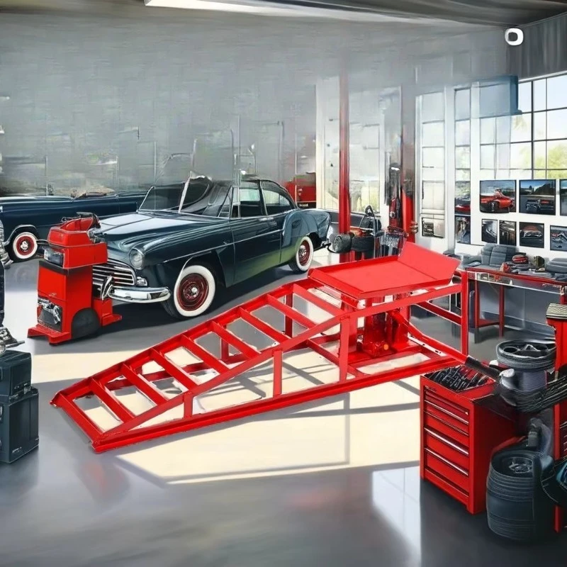 E****mical Portable Hydraulic Ramp Metal Vehicle Auto Repair Ramp