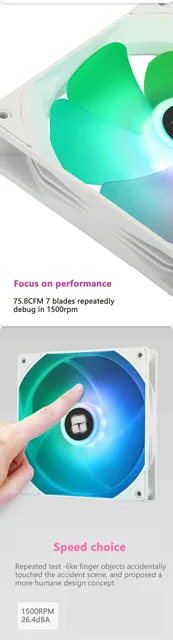 Ventola CPU Thermalright TL-C12C-S 120mm ARGB PWM - Silenziosa, Cuscinetto S-FDB, Fino A 1550 RPM - Foto 7