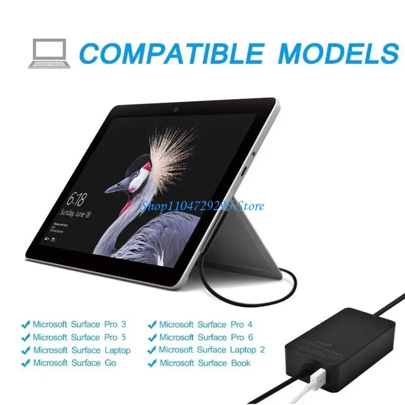 65W Laptop Power Supply for SURFACE Notebook AC Adapter 100-240V