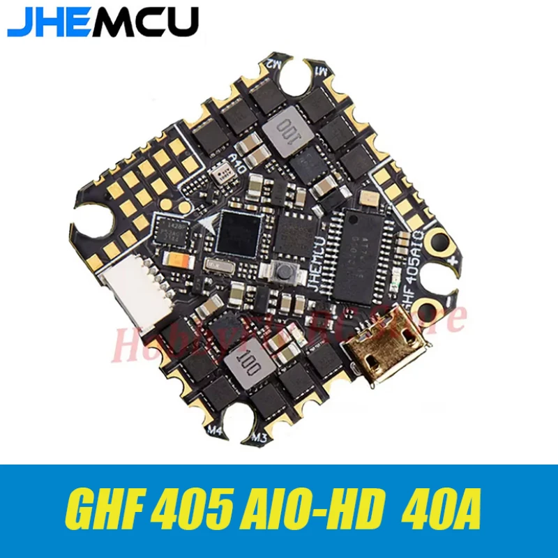 

JHEMCU GHF405AIO-HD Betaflight F405 OSD Контроллер полета с 40A ESC PWM Dshot600 2-6S Для Зубочисток RC FPV гоночный Дрон