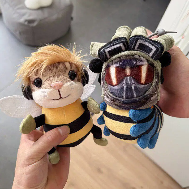 

Haji Bee Fluffy Plush Toy Abstract Design Stuffed Doll Birthday Gift For Friends Desktop Home Collectible Decoration In Stock