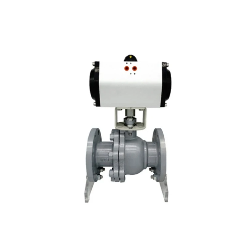 Electric/Pneumatic Actuator Flange Ball Valve WCB/PTFE Material AC220V Flange Valve DN15 20