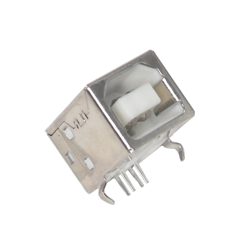 【10PCS】Square USB socket usb B Type Female 90/180 degree PCB welding parent Connector For Printer Data Double base