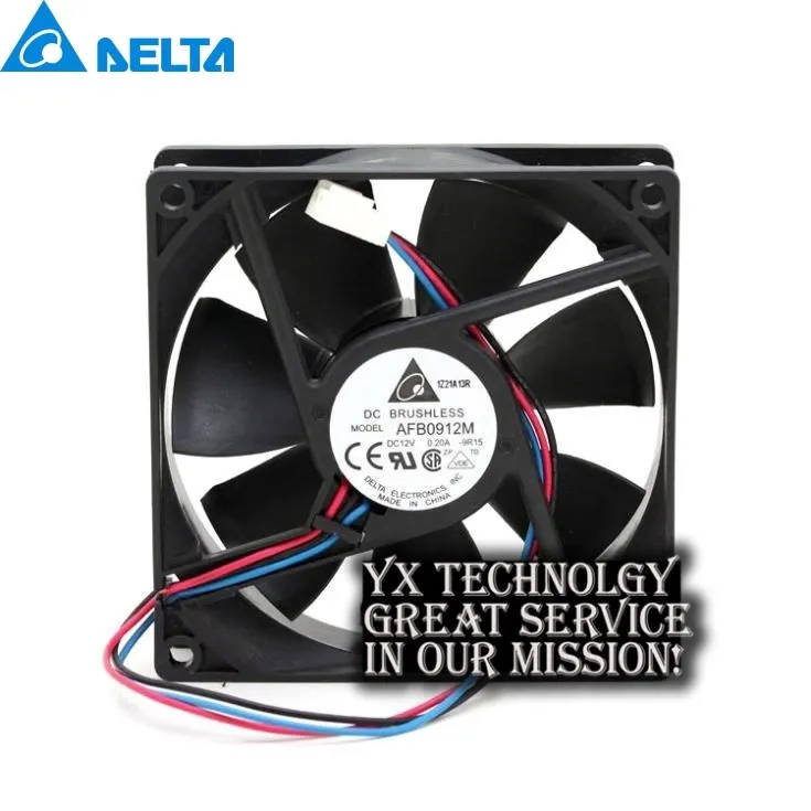 

For Delta AFB0912M 9025 9CM 90mm 12V 0.20A cooling fan speed for 90*90*25mm