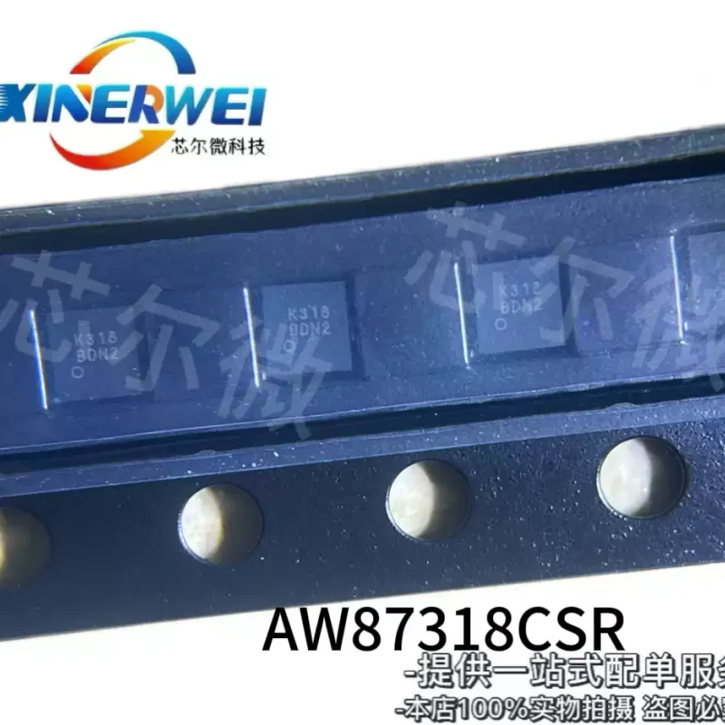 10-100 piezas, nuevo y original, paquete AW87318CSR CSP14, chip de audio K318 K318 con serigrafía, chip de potencia de audio