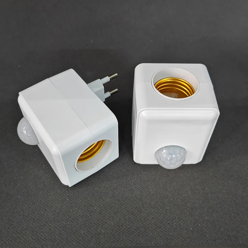 AC110-240V Wall Mounted LED Human Infrared Sensor Lamp Holder Intelligent Delay E27 Screw Port Sensor Lamp Head Adapter