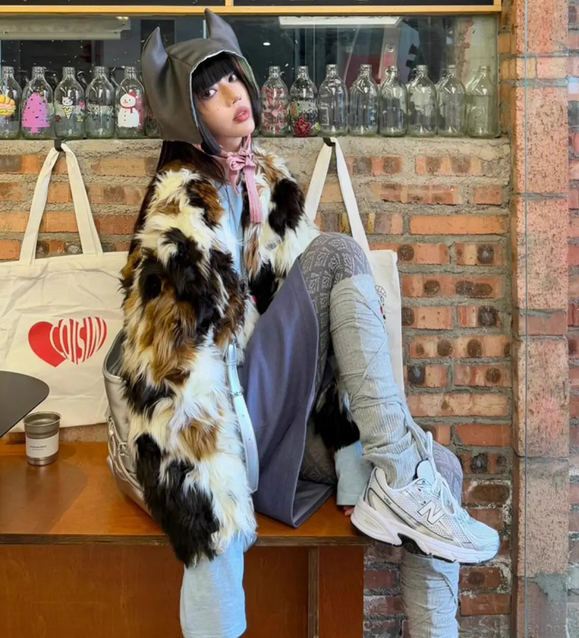 عالية الجودة الشتاء التعادل صبغ البقرة دائرة مجعد شعر أشعث فو معطف فرو الضأن طويلة الأكمام فروي المرأة سترة دافئة شيك ملابس خارجية #5