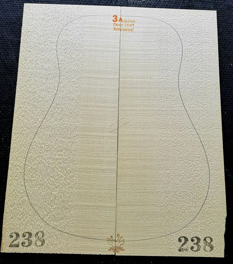 1SET 3A grade imported Adi spruce guitar wool veneer guitar panel wool board production wood Shandong Hongyin