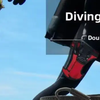 Diver Leg Sheath with Dual Storage Areas Adjustable Strap System and D-Ring for Webbing Based Tool Extension Options