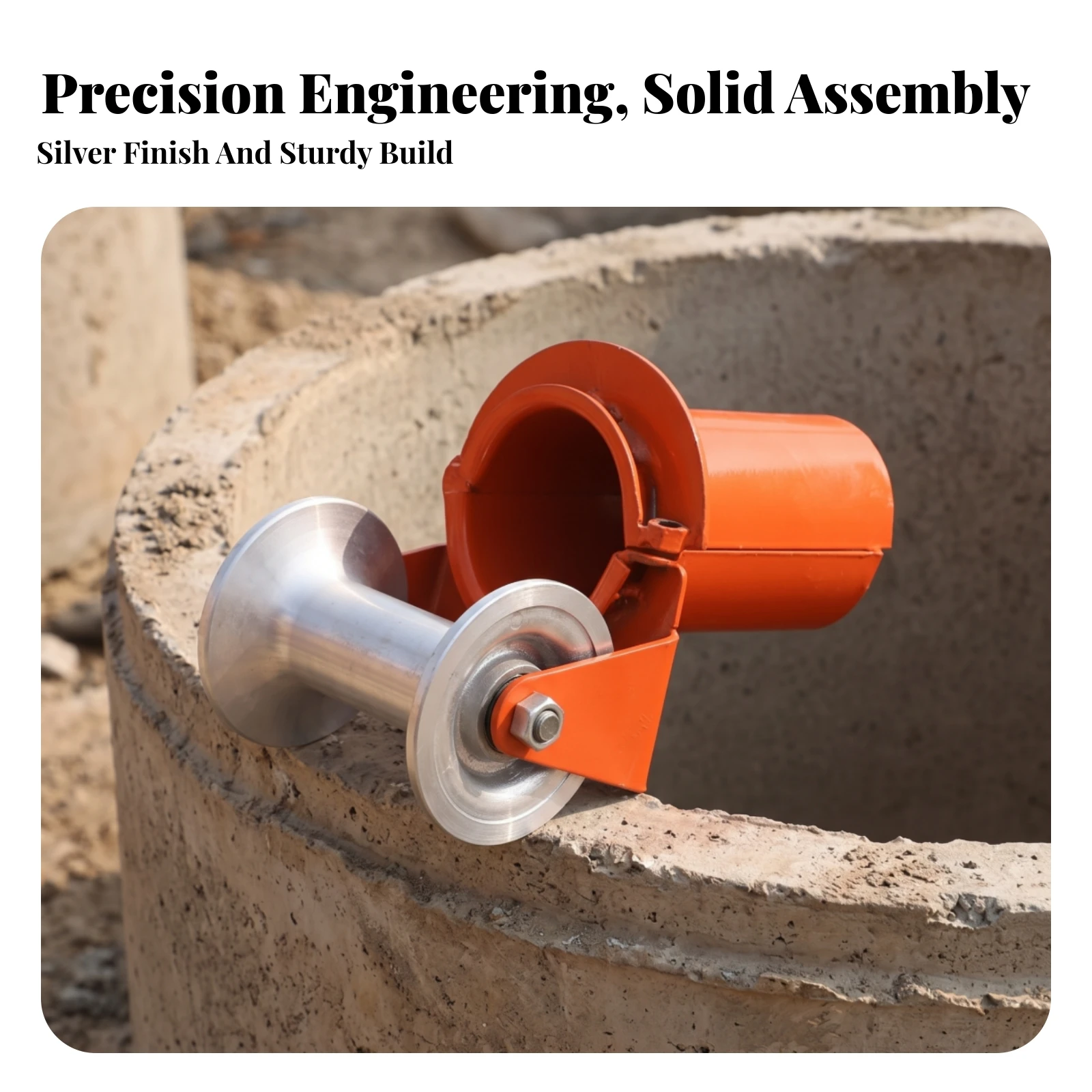 Cable Laying Pulley Sturdy Pipe Mouth Pulley Smooth Wear Resistant for Utility Workers, Construction Sites