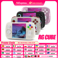 ANBERNIC RG Cube Retro Handheld Game Console 64bit Android 13 Unisoc T820 3.95 Inch IPS Screen Hall Joystick RGB lighting effect