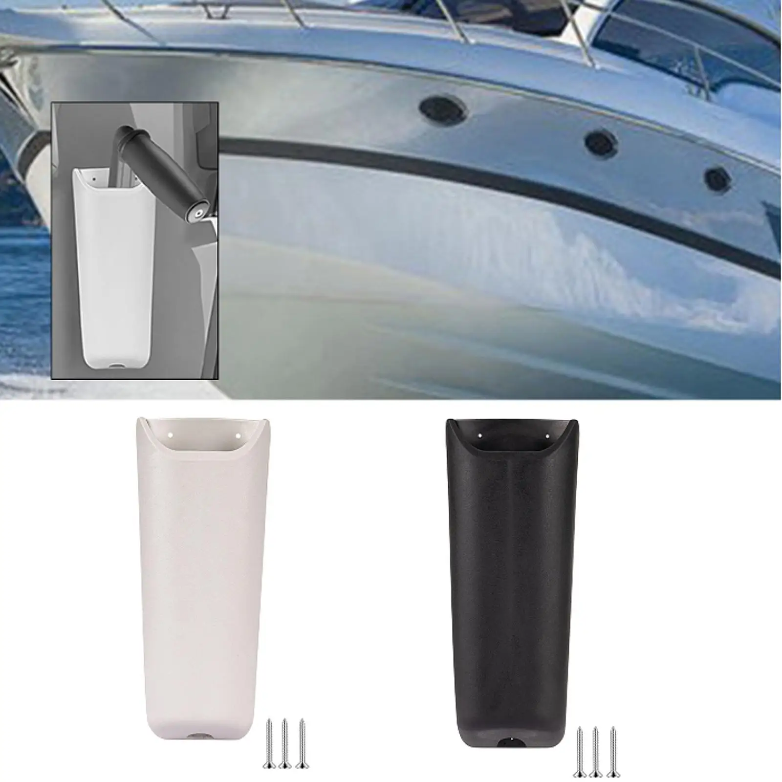 Winch Handle Holder Mounting Screws Easy Installation Self Draining Storage Container Winch Handle Pocket for Boating Yacht