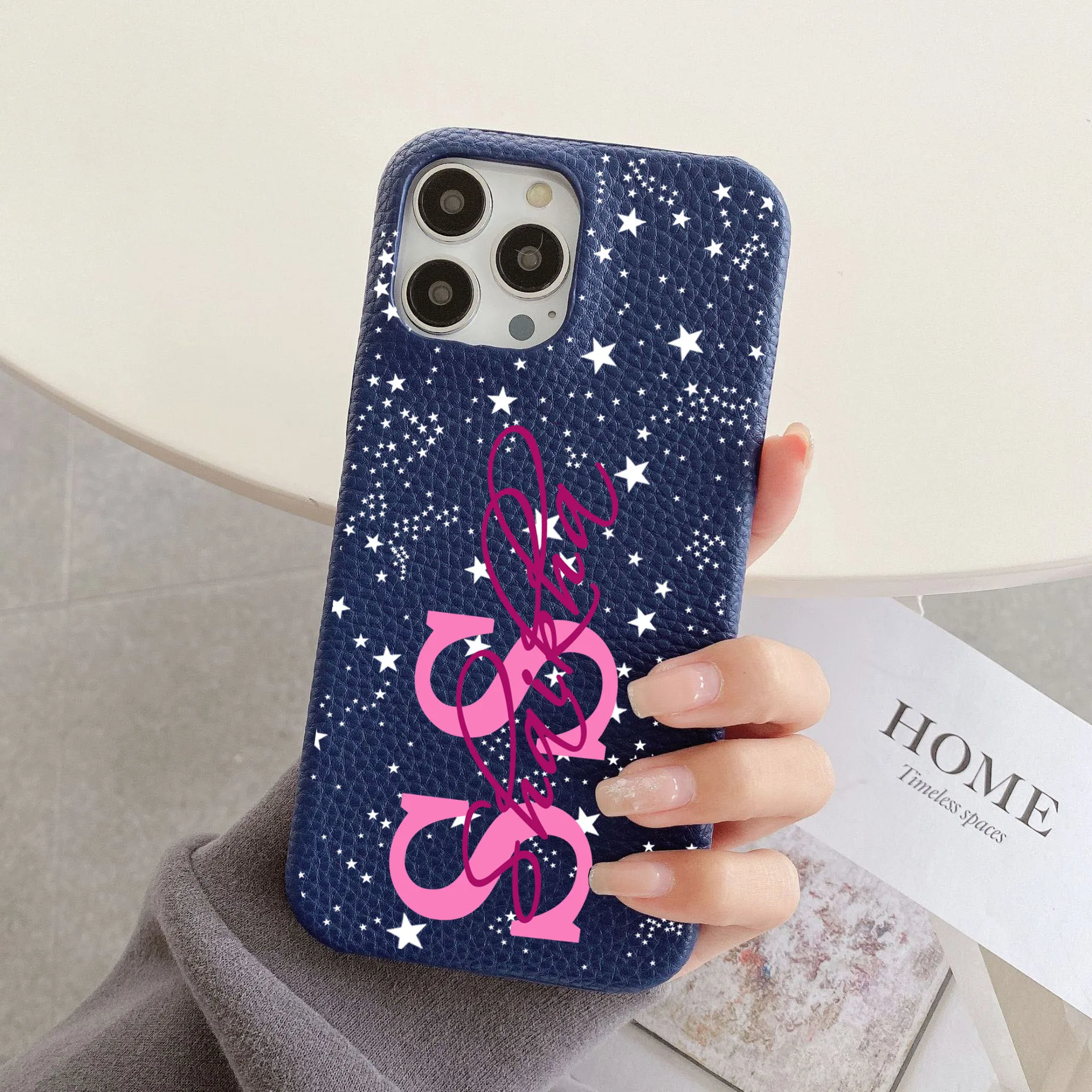 

Personalized Customized Name Letter Leather Case For Iphone 15 16 17 pro max 14 13 Pro Max 12 Mini 11 kafr letters Luxury Covers
