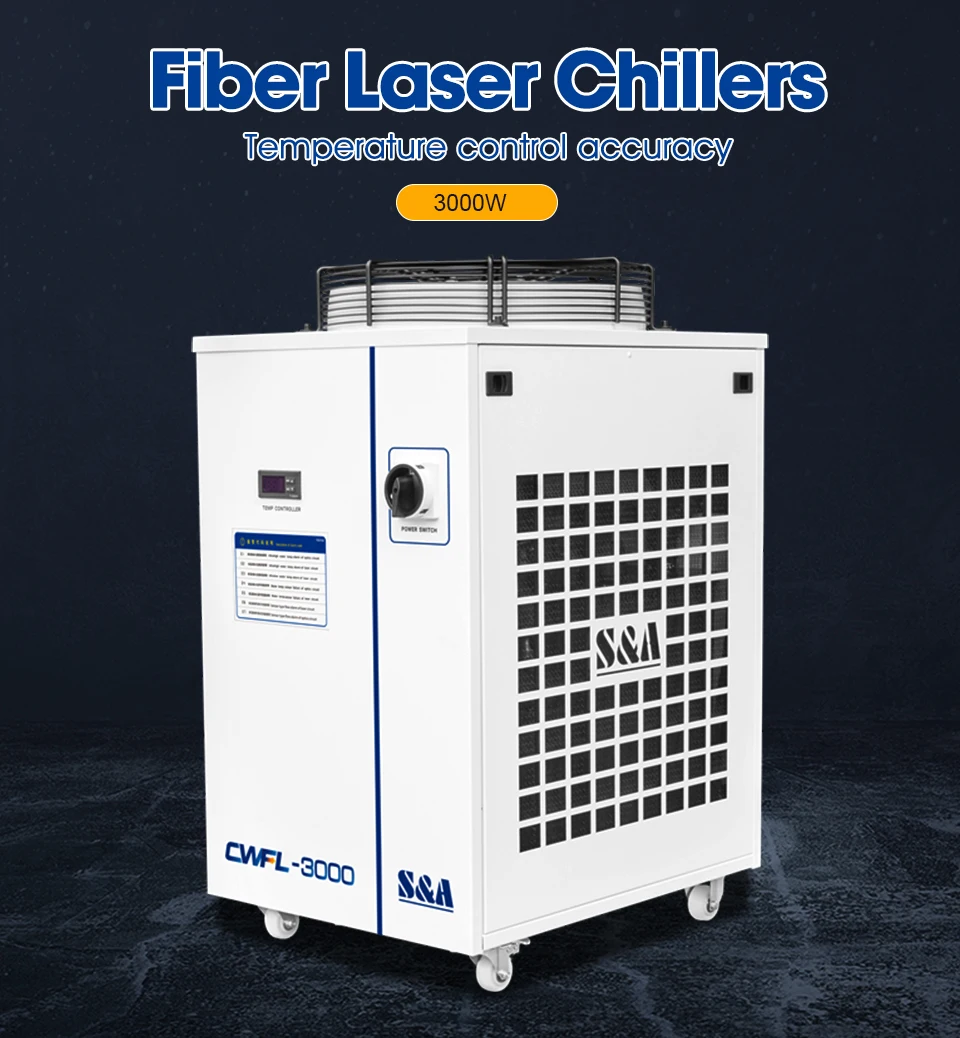 S&A 1500W Fiber Laser Water Chiller, Dual Temperature Control Cooling System for Handheld Laser Welder & Metal Laser Cutting Mac