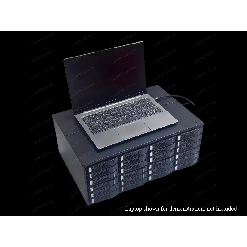24-Bay Thunderbolt 3/4 Storage Enclosure, USB4 22Gbps High Speed RAID Expansion for 4K/8K Video Editing
