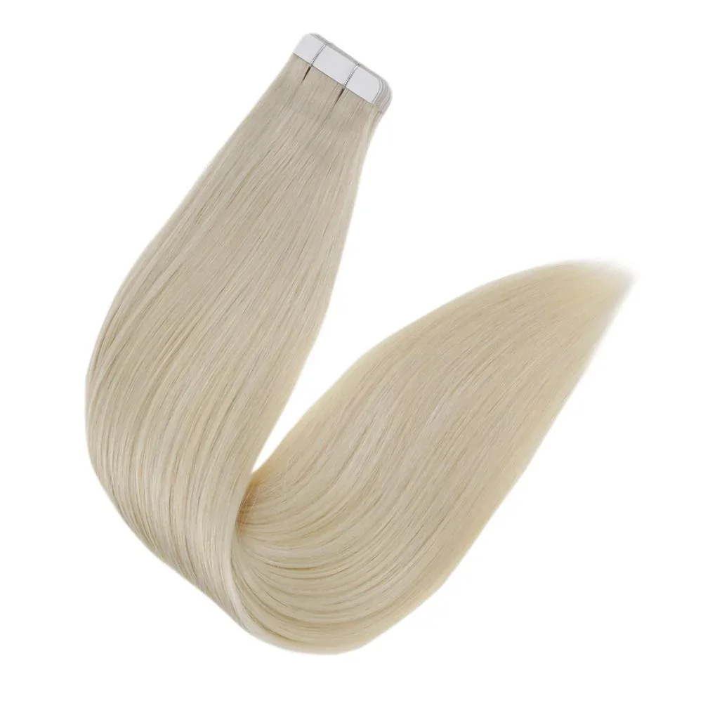 Laavoo fita em extensões de cabelo humano real cabelo brasileiro em linha reta natural 100% cabelo humano real cor pura 12-24 polegada fita no cabelo