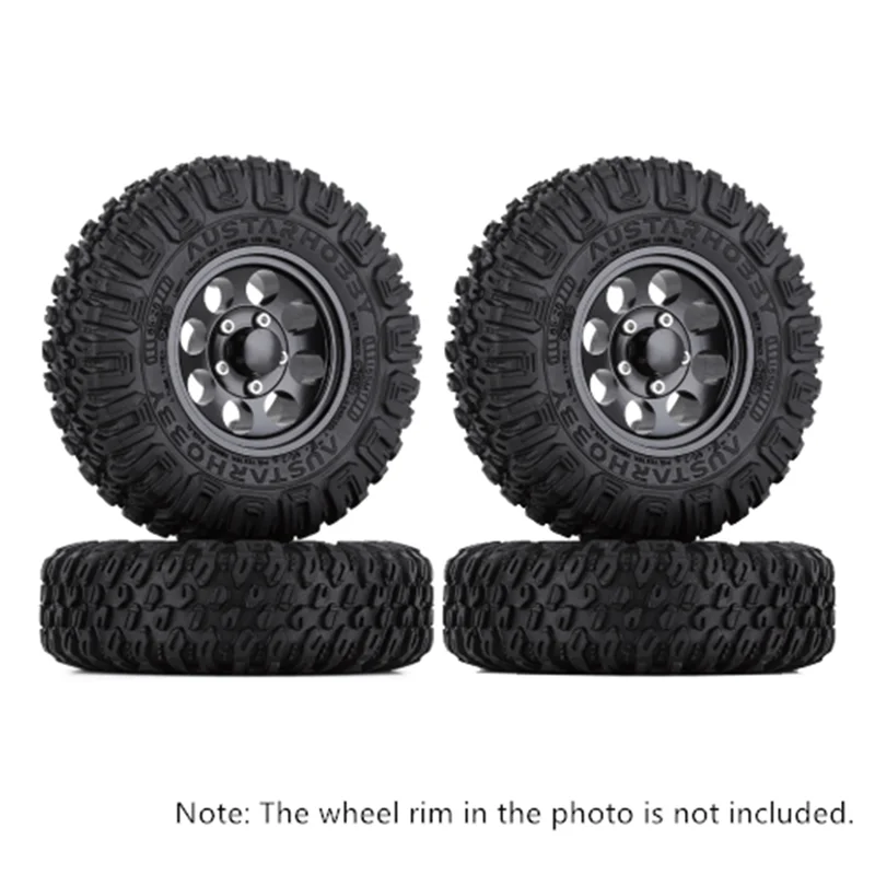 4PCS 85MM 1.55 Inch Tires Tyre for 1/10 RC Crawler Car Axial Jr D90 CC01 LC70