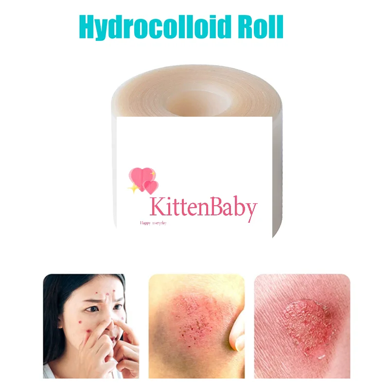 

Hydrocolloid Roll For Wound Care Hydrocolloid Patch Bandages With Self-Adhesive, Bed Sore Bandages, Highly Absorbent For Burn