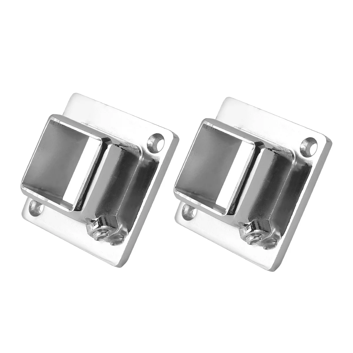 

2pcs Stainless Steel Closet Pole Sockets Wall Mounted Clothes Hanging Rod Supports Rust Resistant Display Shelf