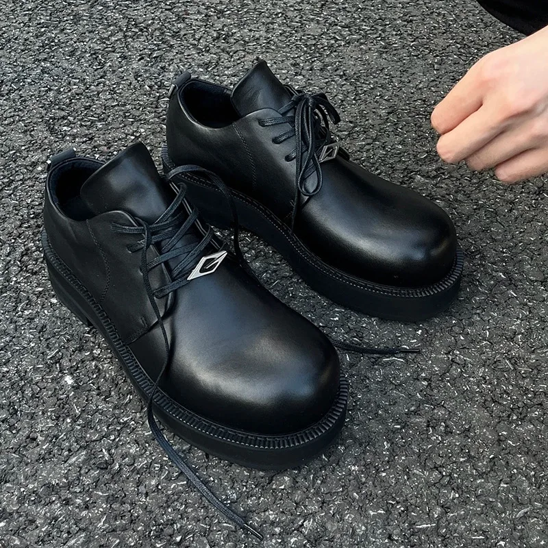 

New Womens Shoes Britain Luxury Genuine Leather Derby Shoes for Woman Fashion Platform Casual Shoe Designer Shoes Zapatos Mujer