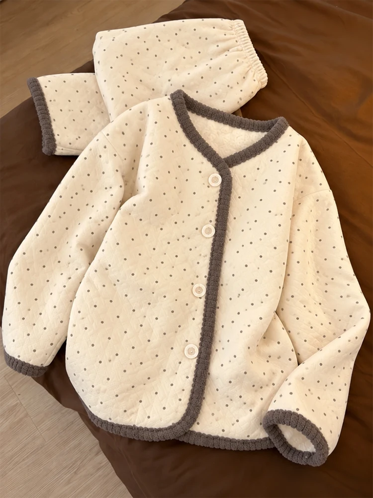 2026-new-air-cotton-thickened-home-clothes-women's-sleepwear-long-sleeve-round-neck-pullover-soft-polyester-fiber-home-clothes