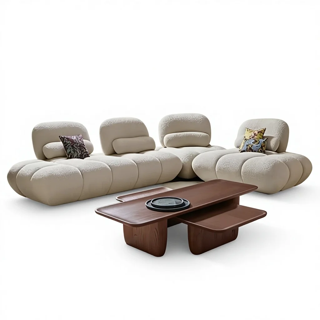 //Simple Modern Leisure Courtyard Sofa Outdoor Furniture Rattan Balcony Terrace Garden Rattan Chair Coffee Table Set No Assembly