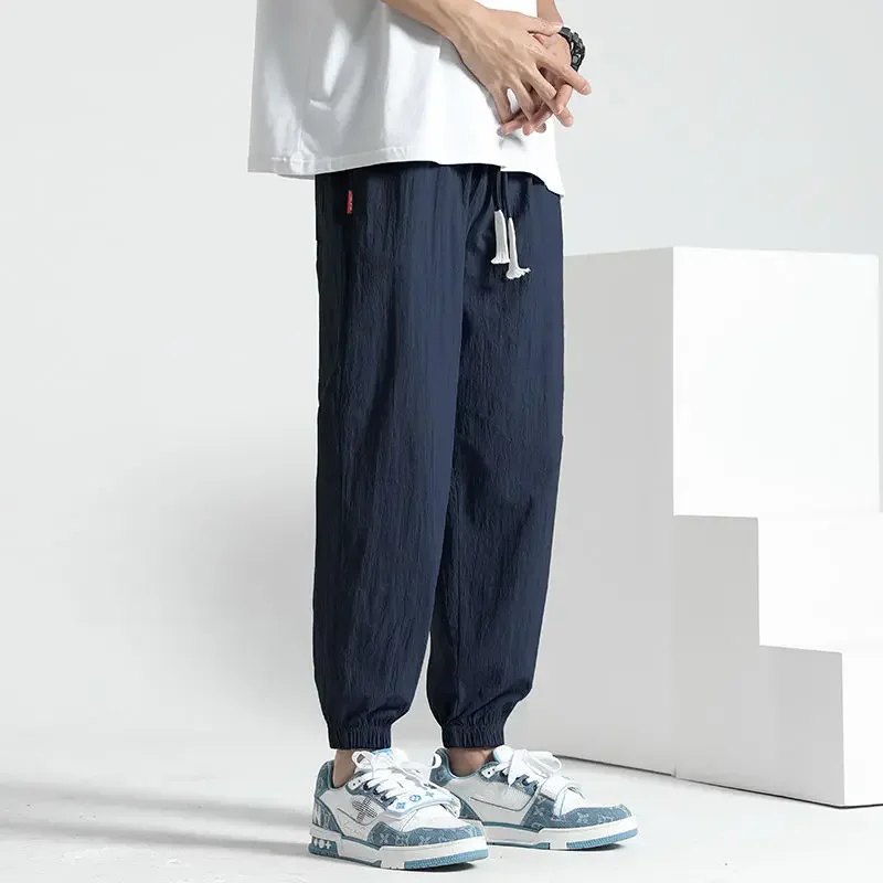 Japanese Casual Pants Men Jogger Pants Sweatpants Running Fitness Hiking Outdoor Trouser Lightweight Loose Vintage Men Clothing