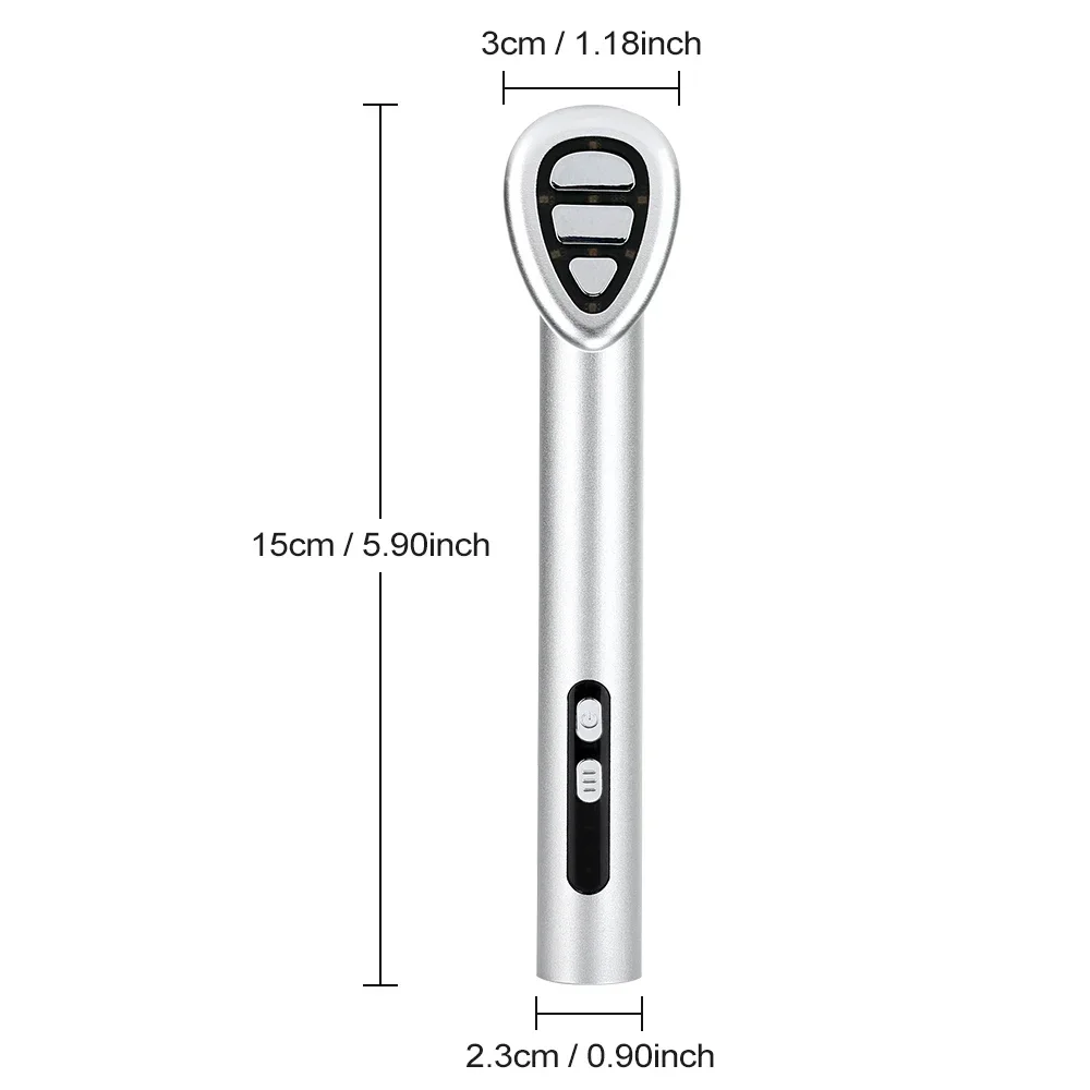 Dispositivo de beleza ocular led de 7 cores, microcorrente, levantamento, massageador firmador, anti-envelhecimento, aperto da pele, compressa quente, remoção de olheiras