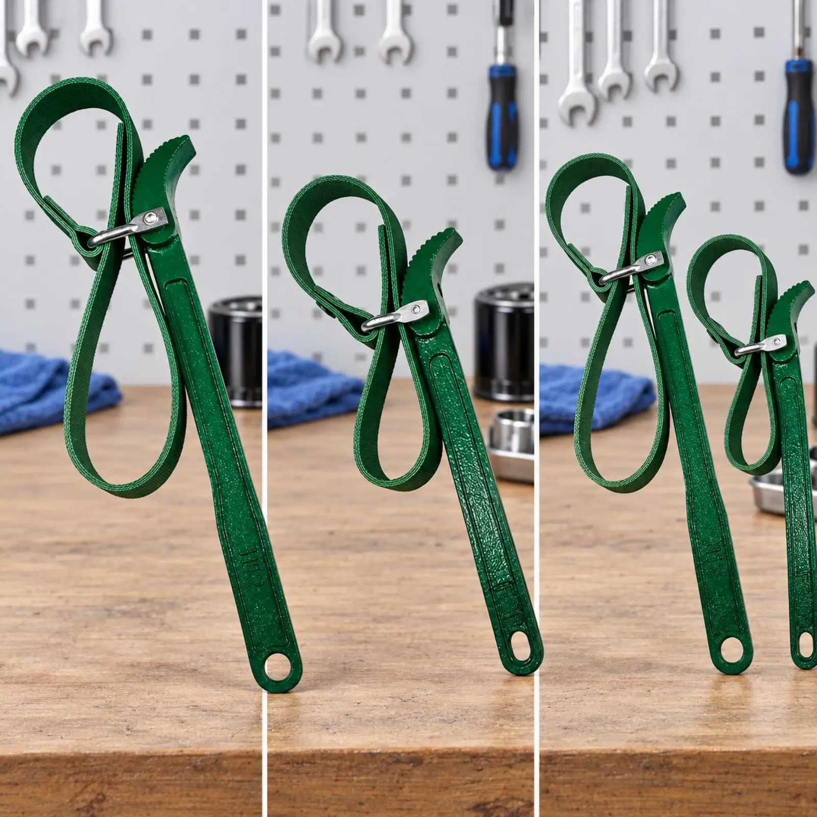 Rubber Belt Filter Wrench Non-Slip Cast-Iron Handle Filter Wrench Wear-Resistant Long-Lasting for Mechanics