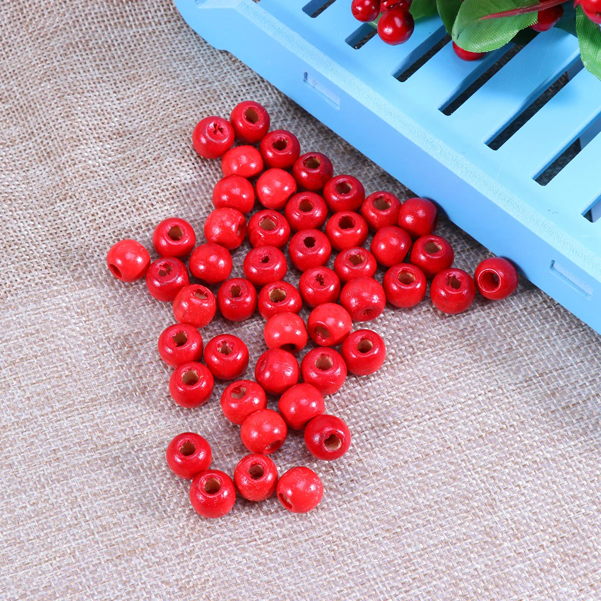 Red Accessories Dream Catcher Wooden Beads Round Spacer Bamboo DIY Dreamcatcher Accessory