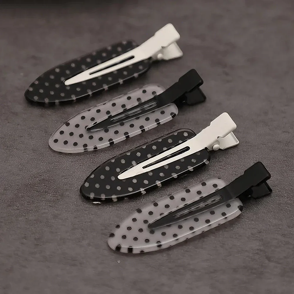 

Black White Polka Dot Acrylic Hair Clips Minimalist Secure Hold Suitable for Daily Wear Party Outfits Hair Styling Accessories