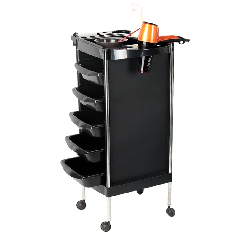 

Professionnel plastic beauty hair salon trolley with doesn't suck hair wheel