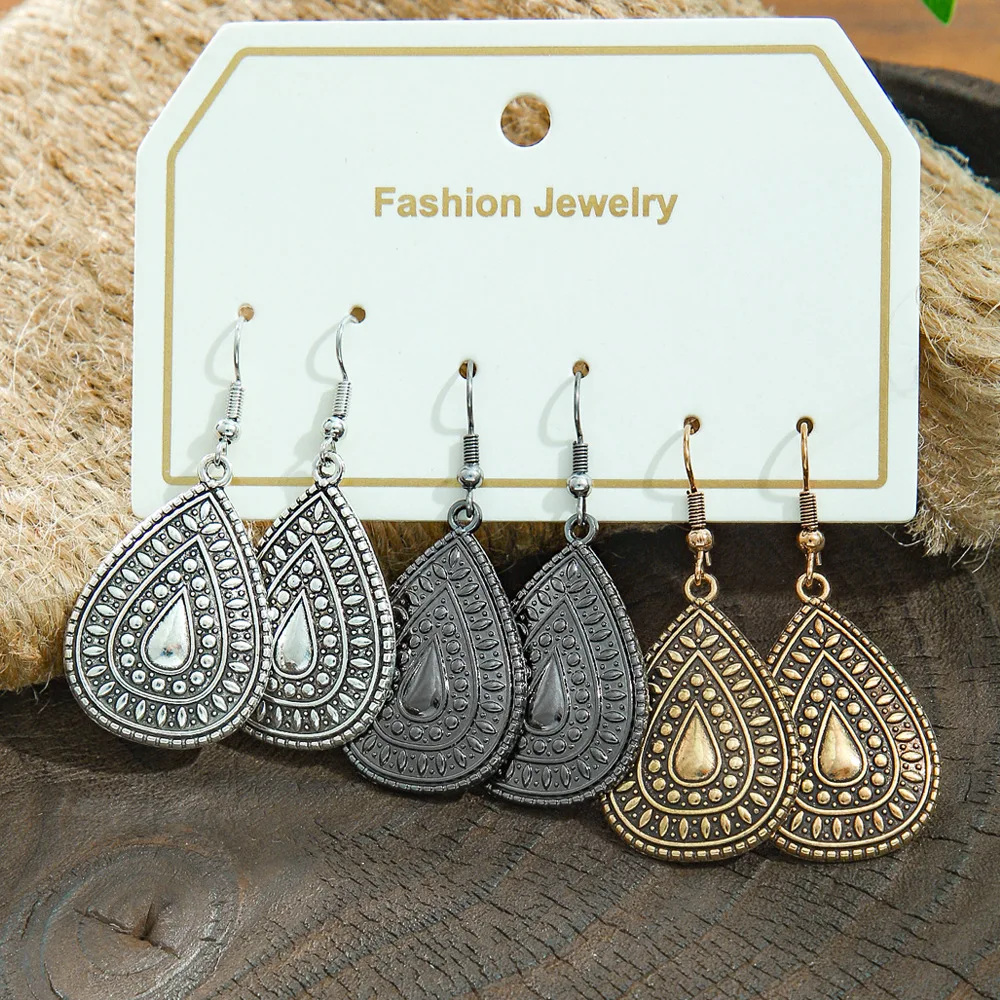 Fashion 3Colors Alloy Earring  - Ethnic Indian Fashion 评论和价格