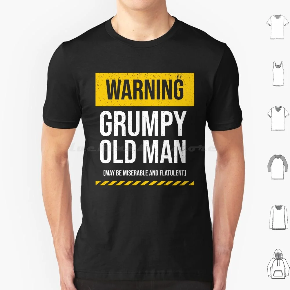 Warning Old Man T Shirt 6xl Cotton Cool Tee Old Man Funny Mens Funny Grandfather Funny Grandpa Funny Old Man Funny Dad Funny