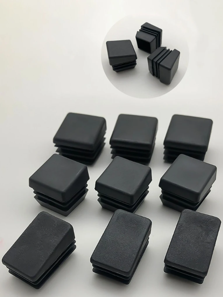 4-80Pc PE Plastic Inclined Plug Adjustable Square Tube Plug Head Table and Chair Foot Pad Inclined Square Tube Cover 19*19-20*40