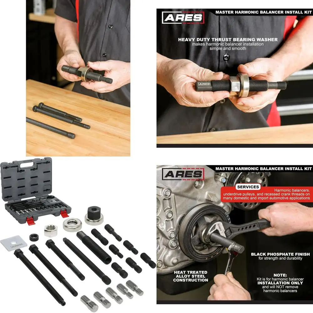 

ARES 15086 — Комплект для установки главного гармонического балансира — установка балансировочных шкивов на внутреннем и импортном транспортных средствах — включает дополнительный ло