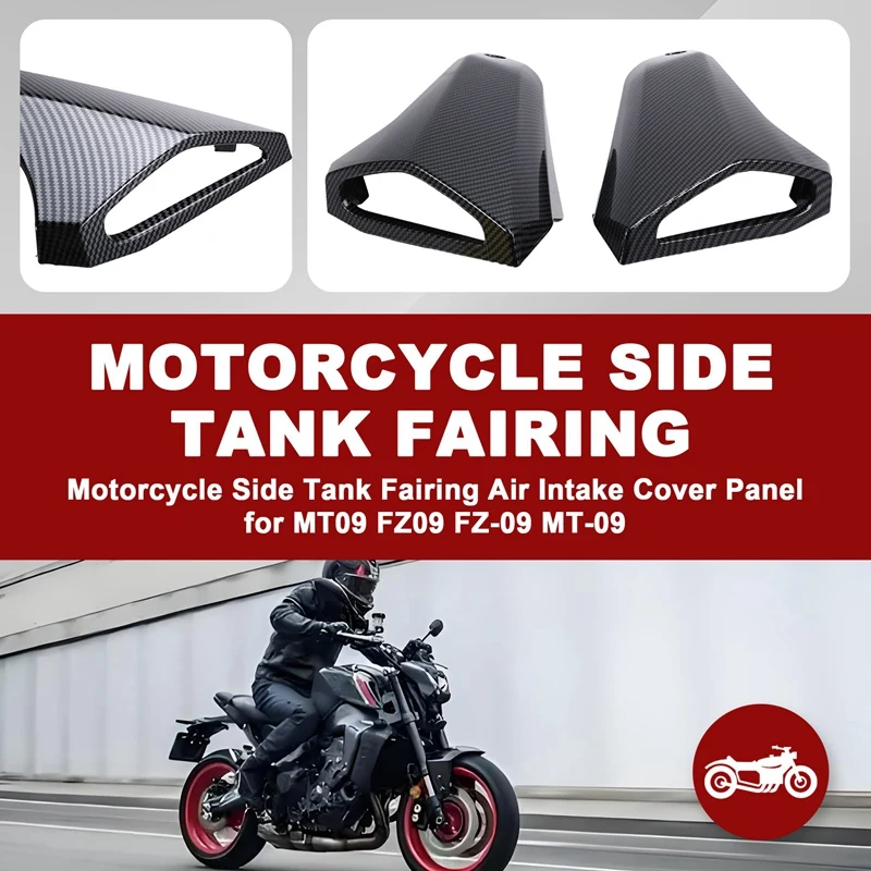 

M0t-rMotorcycle Side Tank Fairing Air Intake Cover Panel for Yamaha MT09 FZ09 FZ-09 MT-09 2012 2013 2014 2015 2016