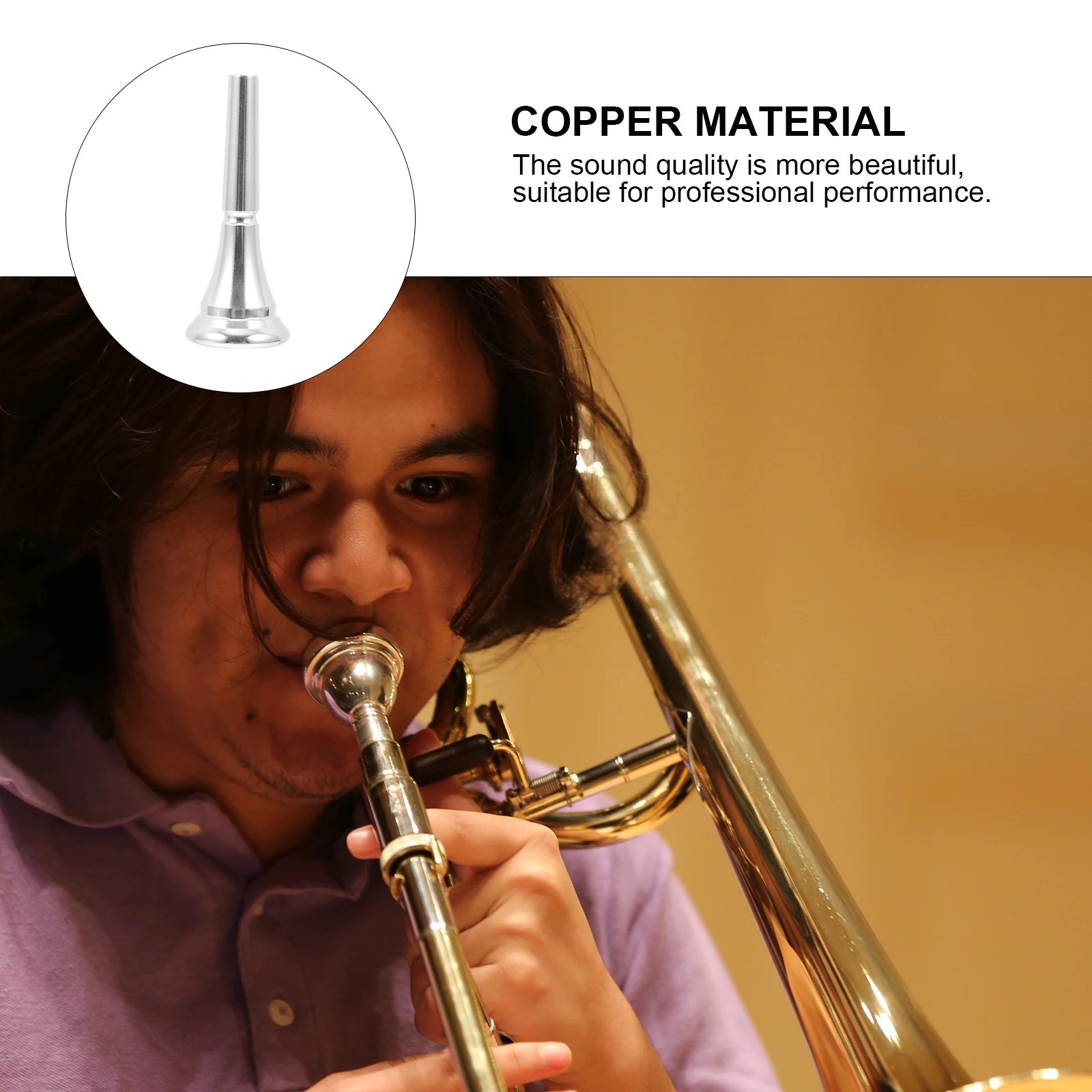 

1pc Silver Plated Brass Horn Mouthpiece for Trumpet Tuba Sax Practical Musical Instrument Accessories Smooth Surface Students