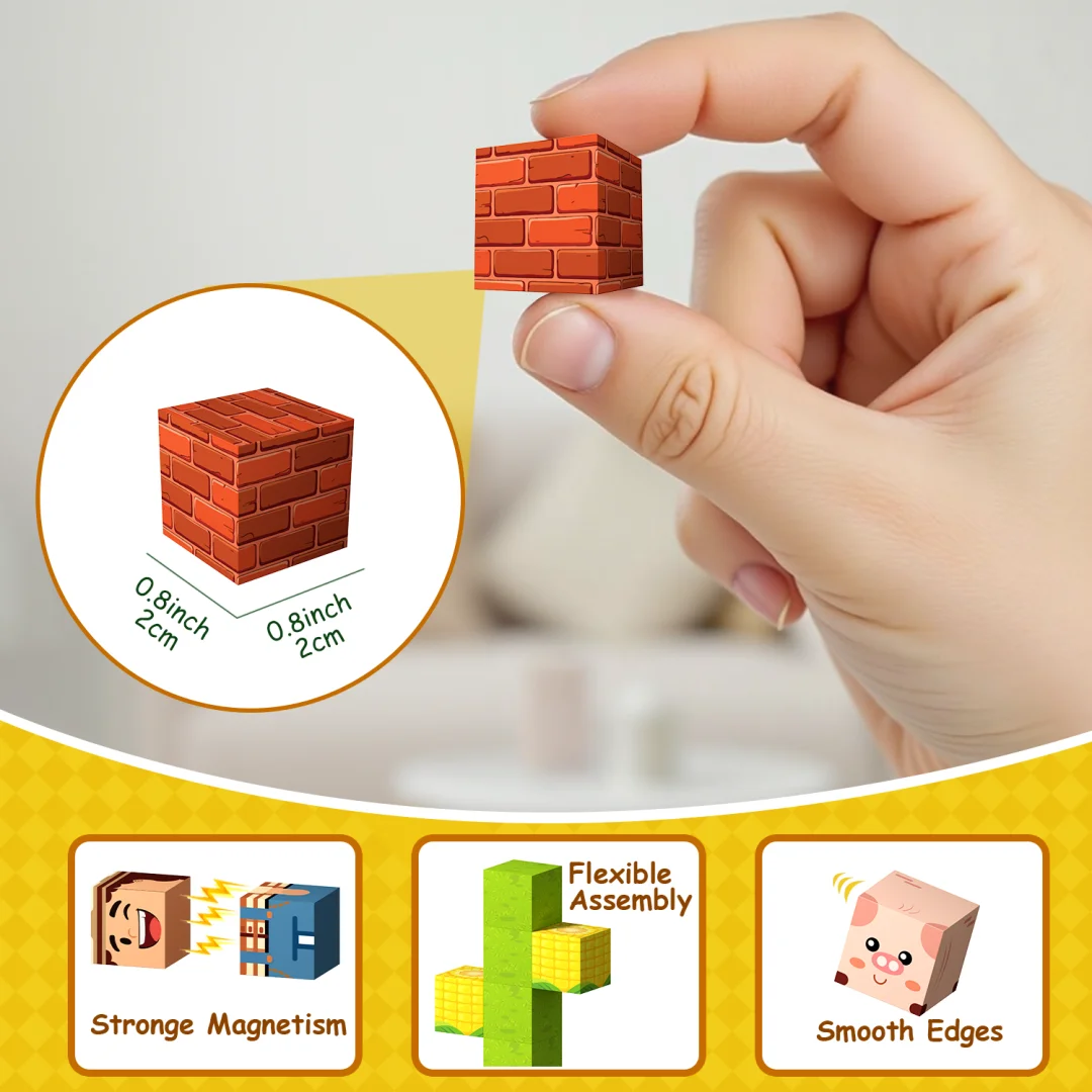 لعبة مكعبات البناء المغناطيسية من ماي فارم وورلد، تعليمية للأطفال والمراهقين، مجموعة بناء بيت الثلج، هدية للهالوين وعيد الميلاد.