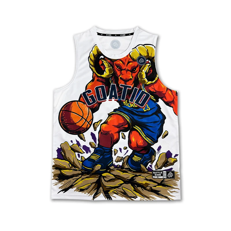 NEW  desig Cosplay Europe Shirts  23 Cartoon BATTLE BORN Basketball Jerseys  Shirts  Thermal Transfer Printing