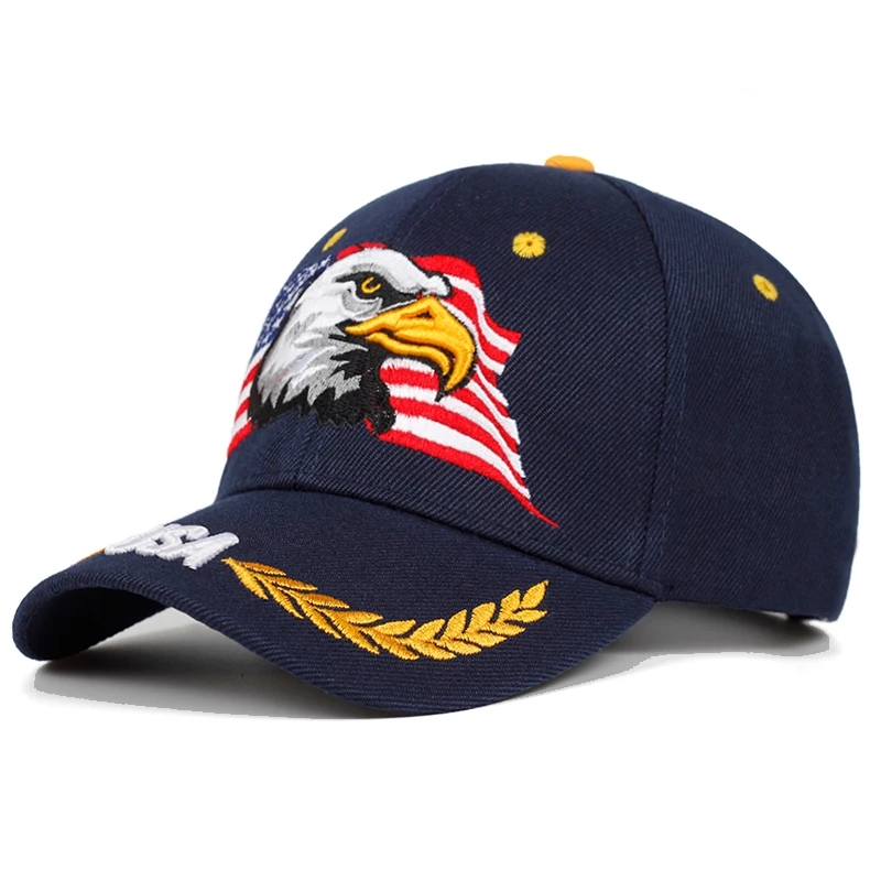 Unisex USA Eagle Embroidery Baseball Caps Spring and Autumn Outdoor Adjustable Casual Hats Sunscreen Hat