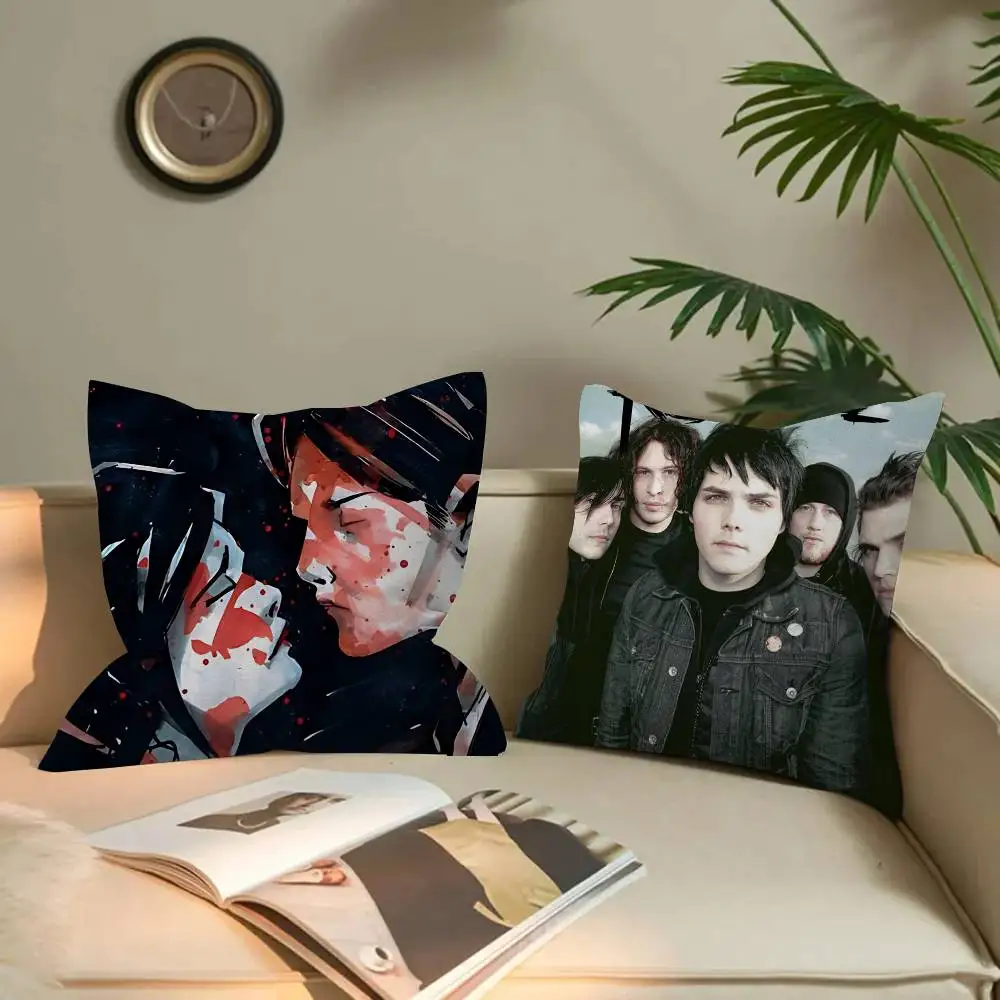 My Chemical Romance Rock Band Pillow Gift Home Office Decoration Bedroom Sofa Car Cushion Cover case 45x45