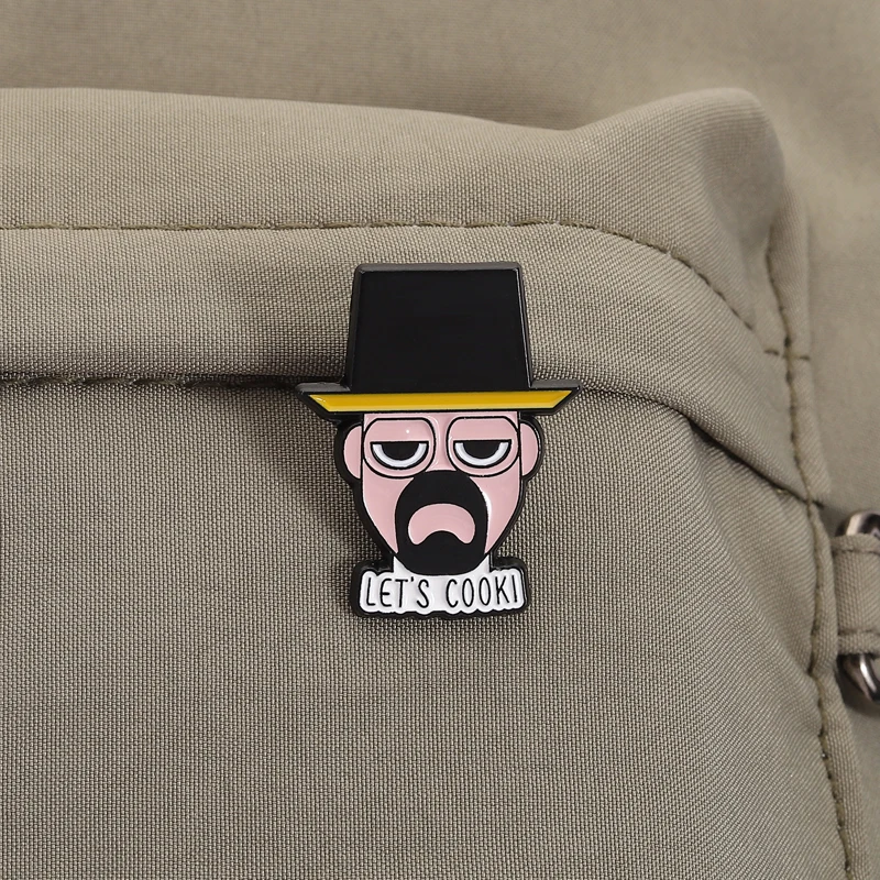 Crime Film Roles Enamel Pins Custom LET'S COOK Brooches Lapel Badges Clothes Funny Jewelry Gift for Friends