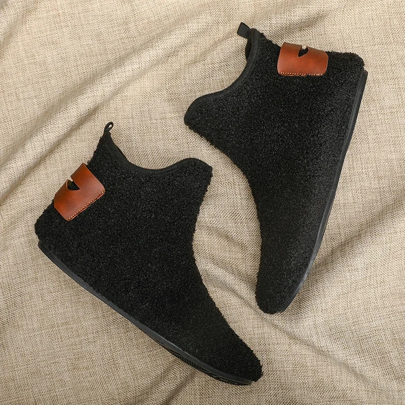 YRZL شبشب شتوي رجالي قطن كاجوال أحذية عالية الجودة دافئة عالية الجودة مضادة للانزلاق خفيفة الوزن مريحة أحذية الملاعب المغطاة للرجال #4