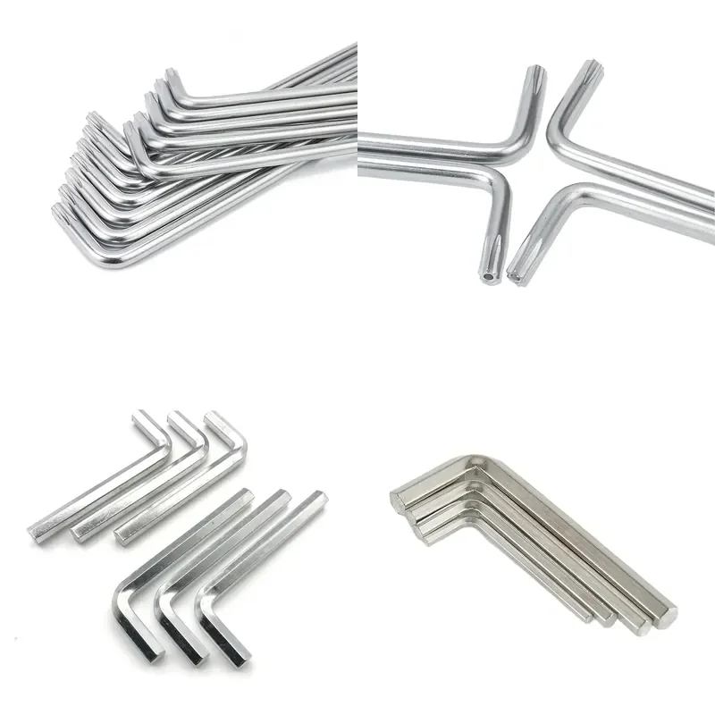 L Shape Hex Key Wrench Set Metric Allen Keys 1.5mm 2mm 5mm 10mm Hand Tools for Furniture Assembly Repair DIY Hardware