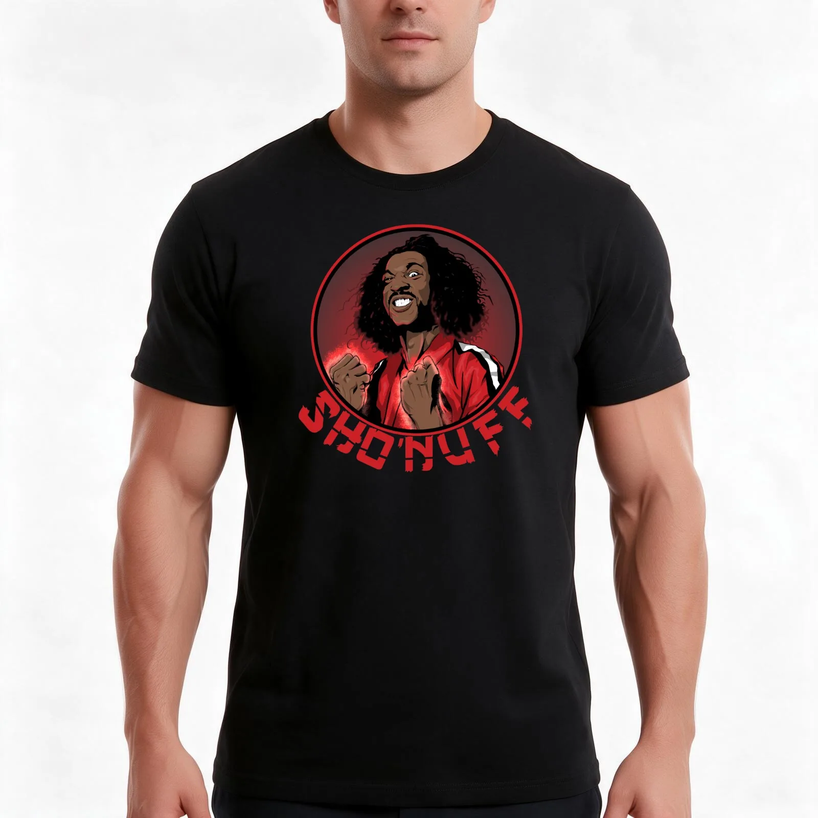 shon'uff shogun of harlem T-Shirt, Summer Casual Cotton Tee, Oversized Streetwear Tops, Vintage Graphic Print, Unisex Men Women