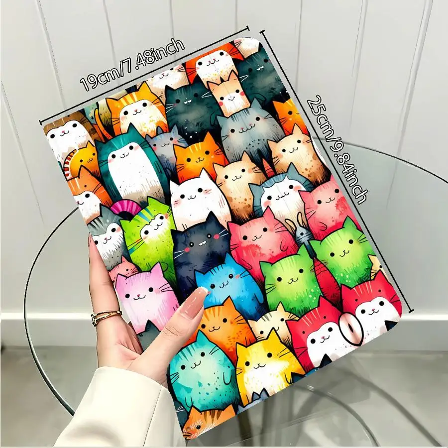Case for Samsung Galaxy Tab S10 Plus S10FE S7 S8+ A7 Lite S9+ S10 Lite S9 FE A11 S11 A8 A9Plus with Pencil Slot Artistic Black