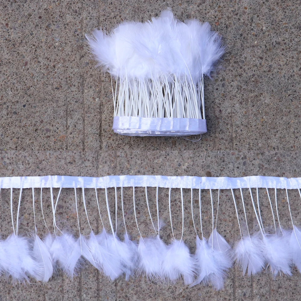 Fringe Ribbon Sewing - Franja de penas de peru brancas