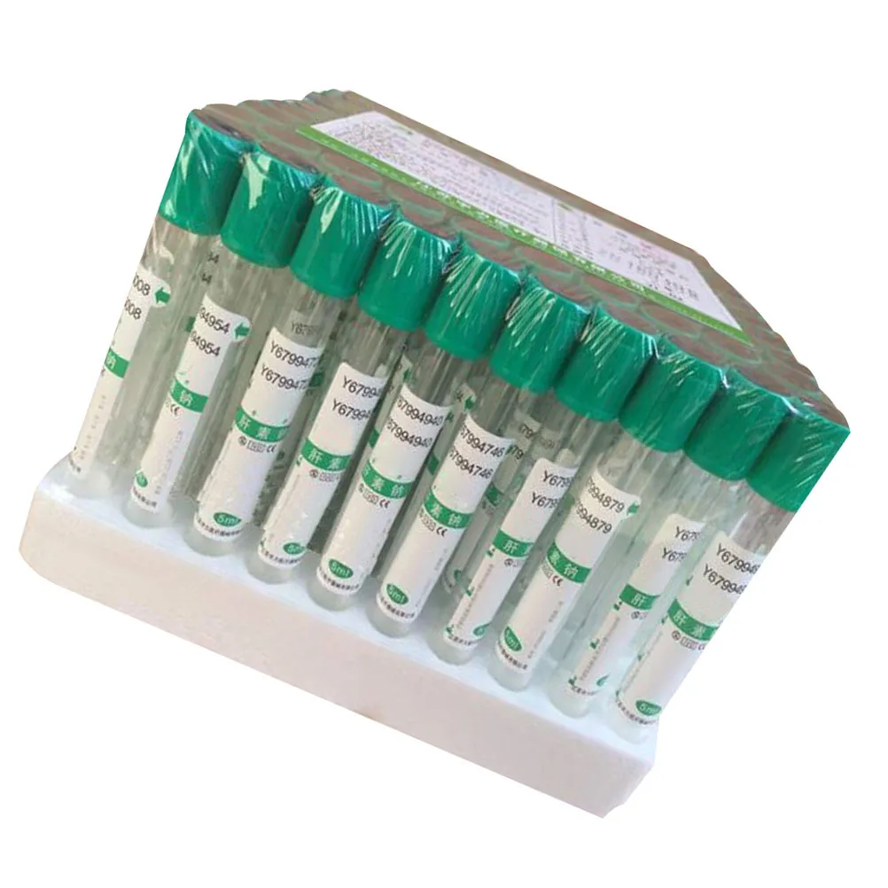 

100Pcs Sodium Blood Collection Tubes Glass Laboratory Tubes for Plasma Biochemistry Test Sodium Tube Tube